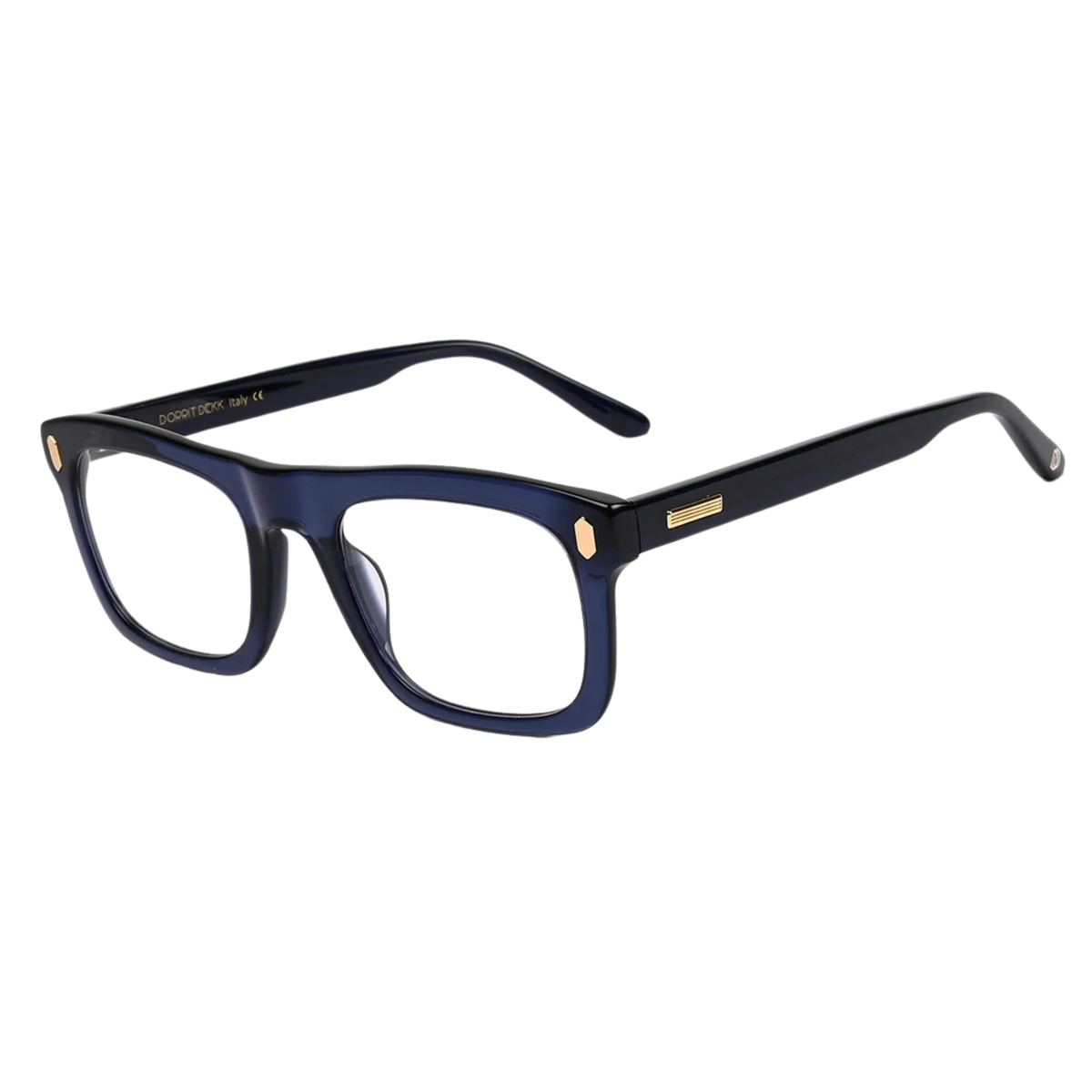 Dorrit Dekk DD006 Gustav unisex acetate rectangle optical frame side and temple profile

