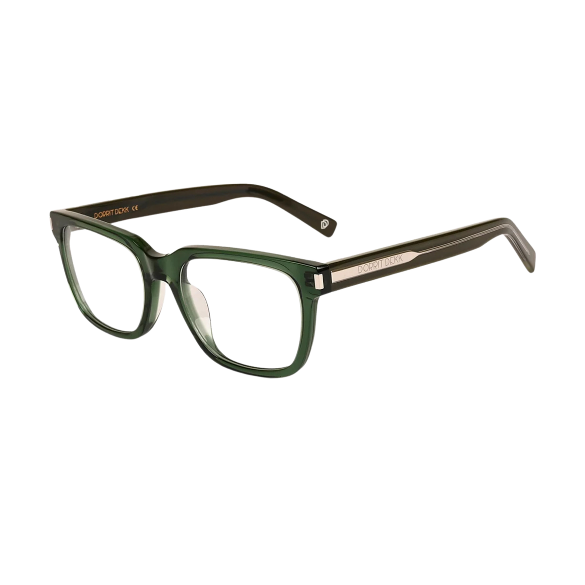Dorrit Dekk DD222 Astor unisex acetate square optical frame side temple profile
