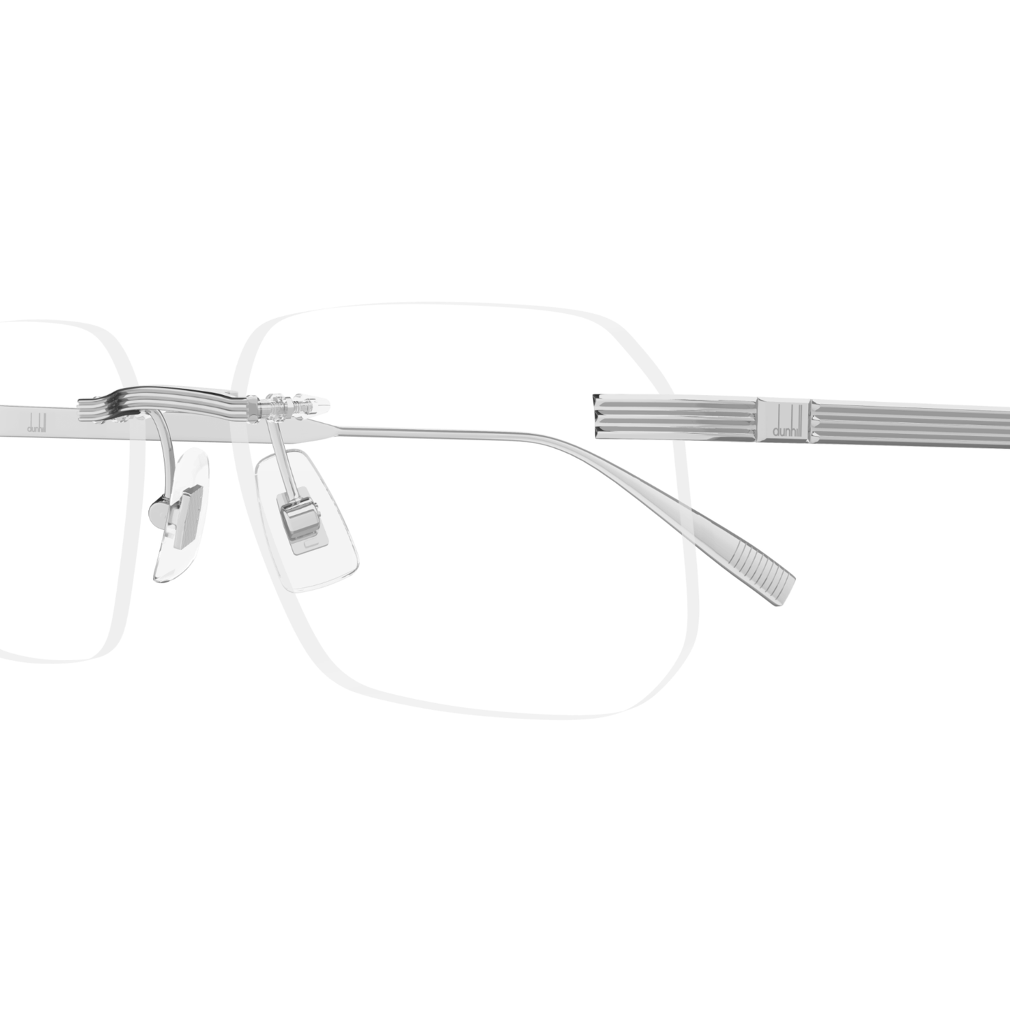 Dunhill DU0104O men’s rimless rectangle optical frame with premium luxury styling