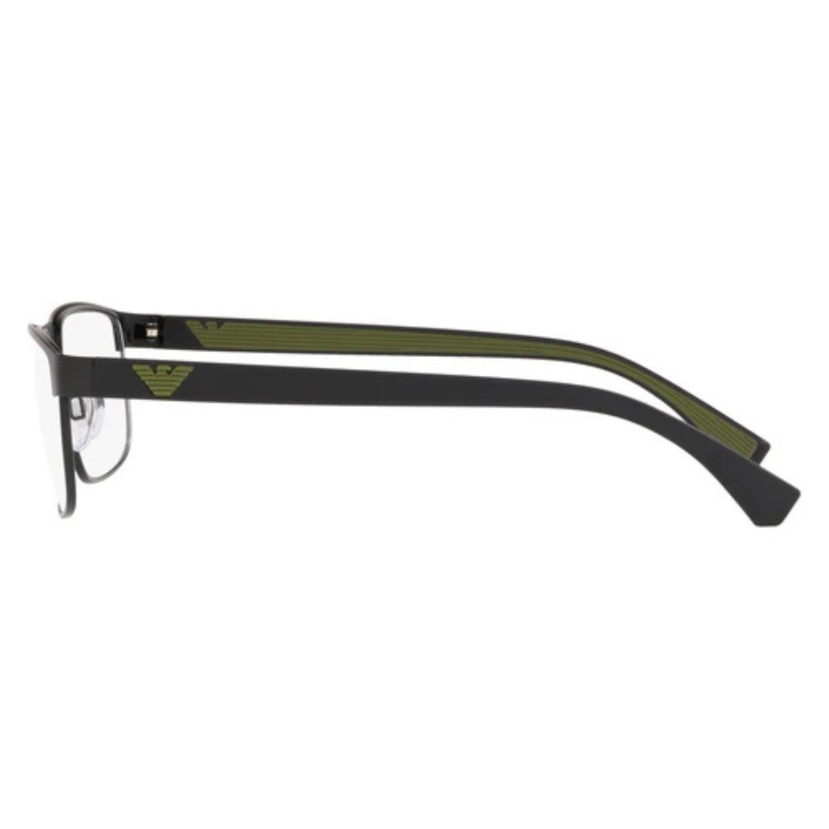 Emporio Armani EA1086 men's rectangular metal full-rim optical frame three-quarter view