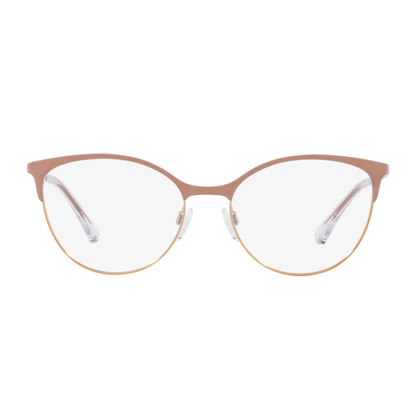 Emporio Armani EA1087 3167 womens pink metal cat eye full rim frame three quarter view