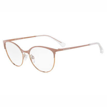 Emporio Armani EA1087 3167 womens pink metal cat eye optical frame front view