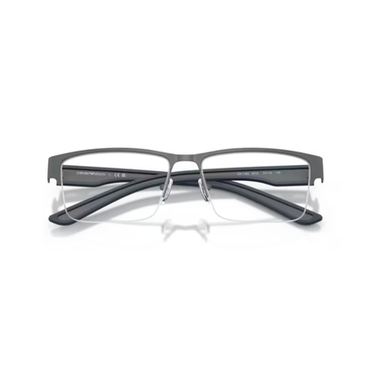 RubberGrey3010 Emporio Armani EA1182 Supra men’s semi-rim rectangular metal eyeglass frame