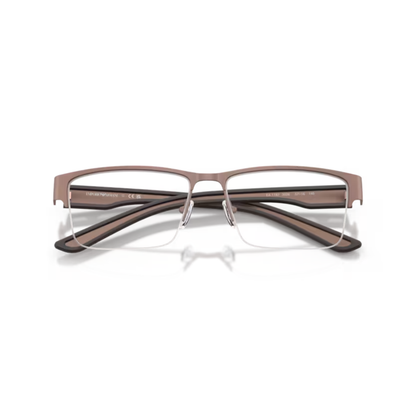 RubberBronze3006 Emporio Armani EA1182 Supra men’s semi-rim rectangular metal eyeglass frame