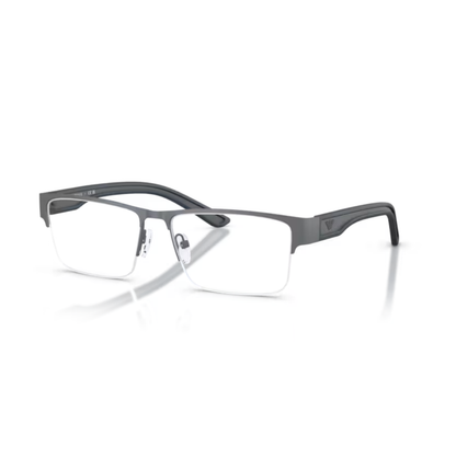 RubberGrey3010 Emporio Armani EA1182 Supra men’s semi-rim rectangular metal eyeglass frame