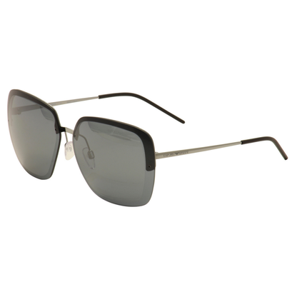 Emporio Armani EA2045 women's square sunglasses featuring a premium metal full-rim frame and sophisticated designer styling.