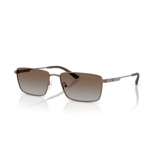 MatteBronze300689 Emporio Armani EA2169 unisex pilot sunglasses with premium metal frame and UV protected lenses