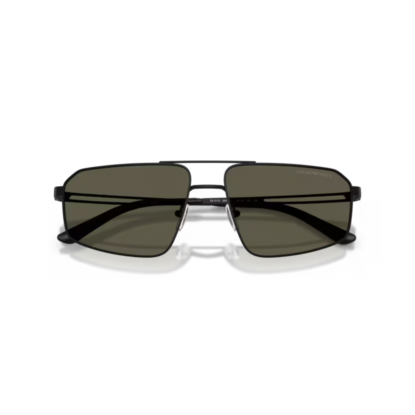 MatteBlack300187 Emporio Armani EA2173 unisex pilot sunglasses with metal frame