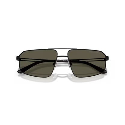 MatteBlack300187 Emporio Armani EA2173 unisex pilot sunglasses with metal frame