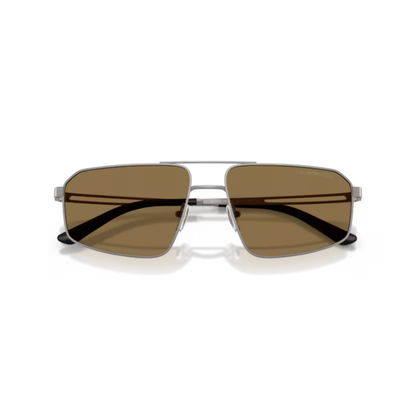 MatteGunMetalGrey303273 Emporio Armani EA2173 unisex pilot sunglasses with metal frame