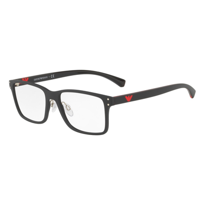 Emporio Armani EA3114 unisex square metal optical frame with sleek contemporary styling and lightweight construction.