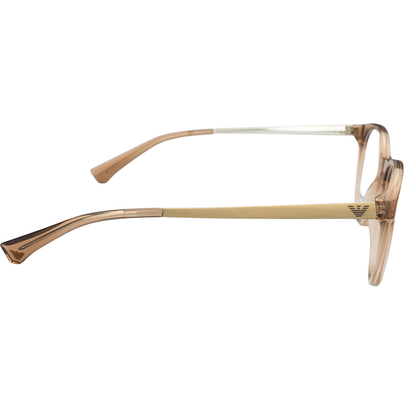 Emporio Armani EA3154 5850 womens brown round full rim frame three quarter view