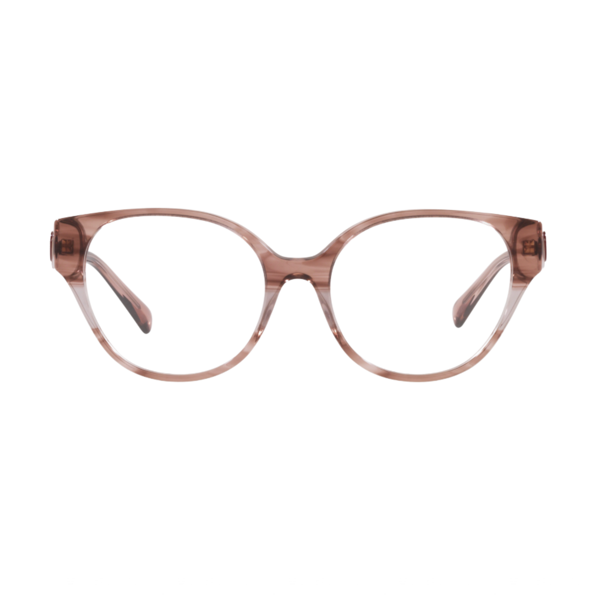Emporio Armani EA3211 5021 womens round acetate optical frame with metal temple side view