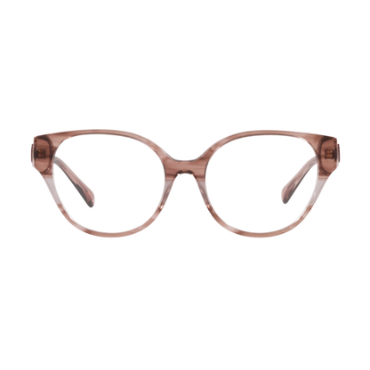 Emporio Armani EA3211 5021 womens round acetate optical frame with metal temple side view