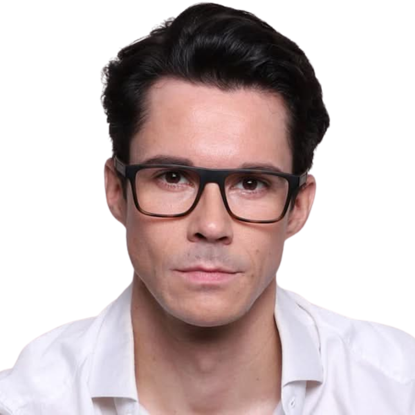 Emporio Armani EA4115 clip-on square acetate eyeglasses with magnetic sun clip and prescription-ready optical frame.