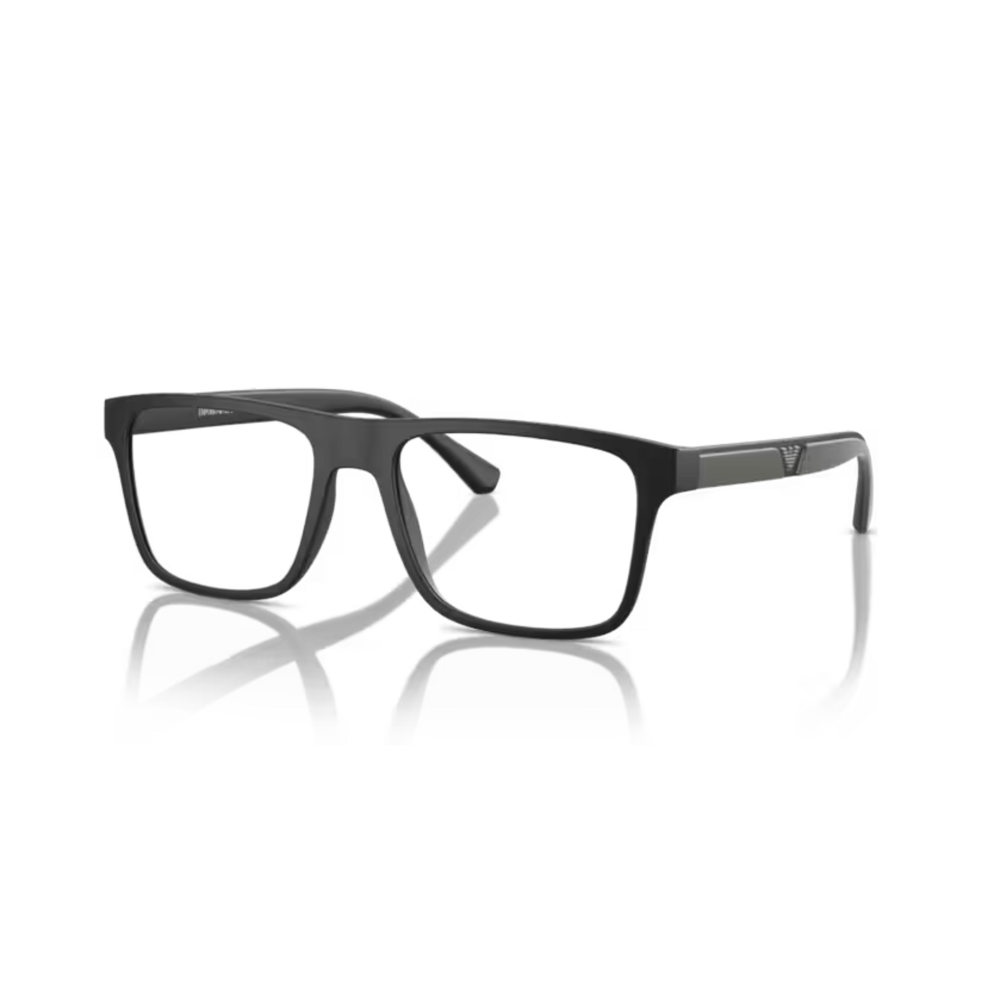 Emporio Armani EA4115 clip-on square acetate eyeglasses with magnetic sun clip and prescription-ready optical frame.