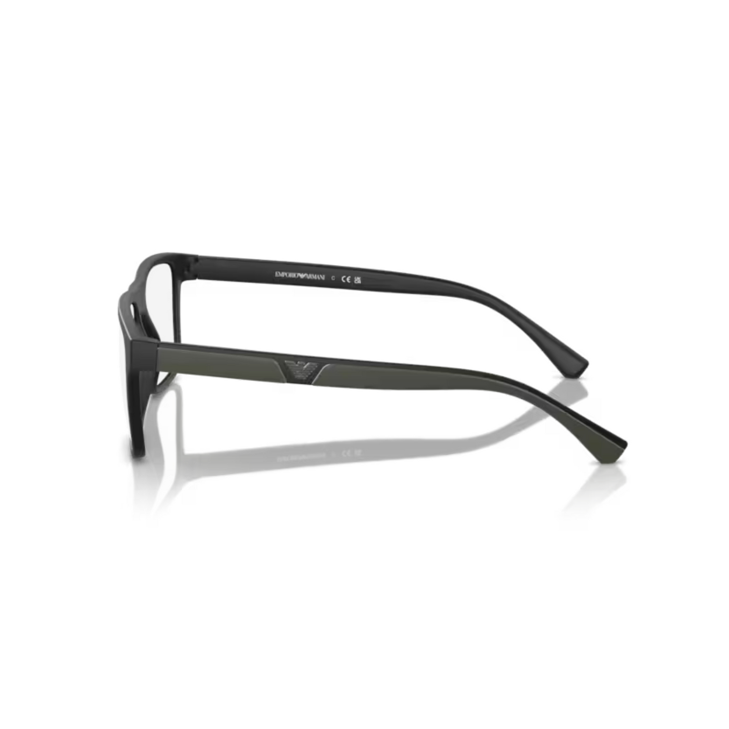 Black/5853 1W Emporio Armani EA4115 clip-on rectangle sunglasses