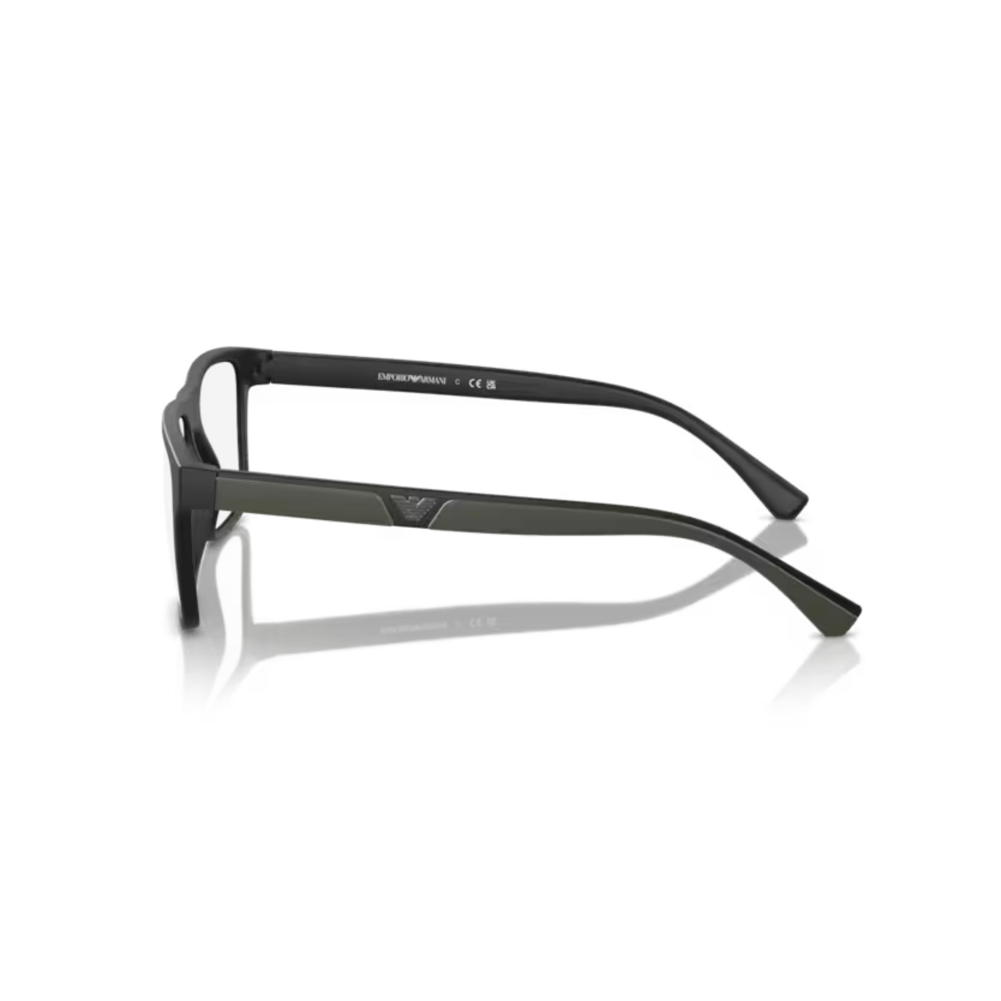 Black/5853 1W Emporio Armani EA4115 clip-on rectangle sunglasses