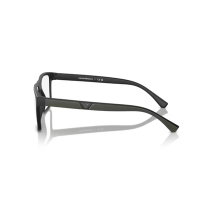Black/5853 1W Emporio Armani EA4115 clip-on rectangle sunglasses