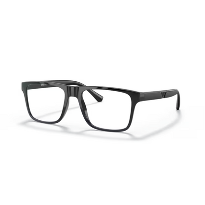 Black/50171W Emporio Armani EA4115 clip-on rectangle sunglasses