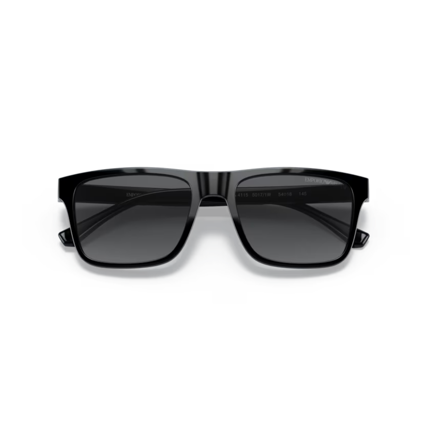 Black/50171W Emporio Armani EA4115 clip-on rectangle sunglasses