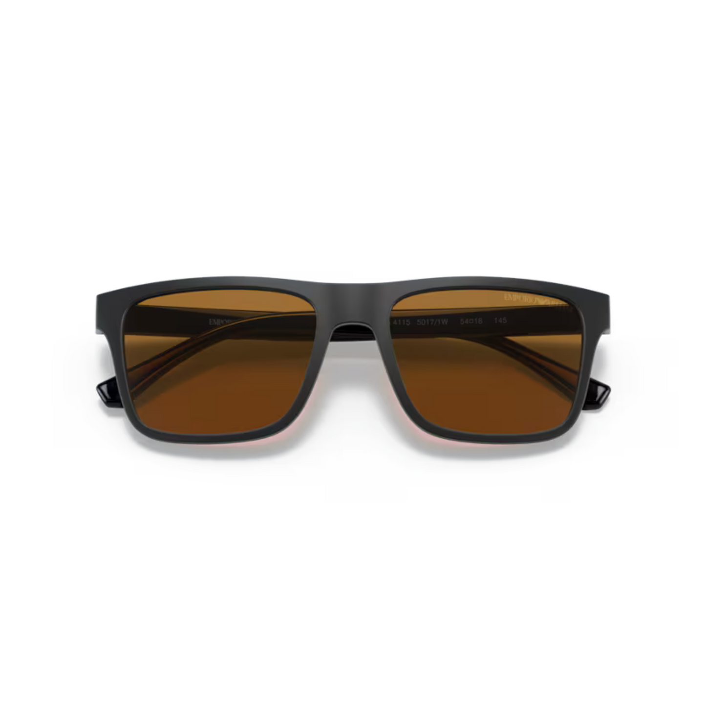 Black/50171W Emporio Armani EA4115 clip-on rectangle sunglasses