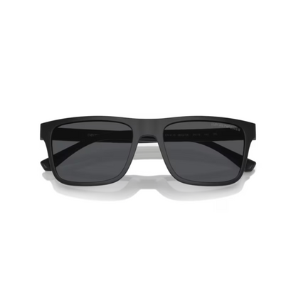 Black/5853 1W Emporio Armani EA4115 clip-on rectangle sunglasses