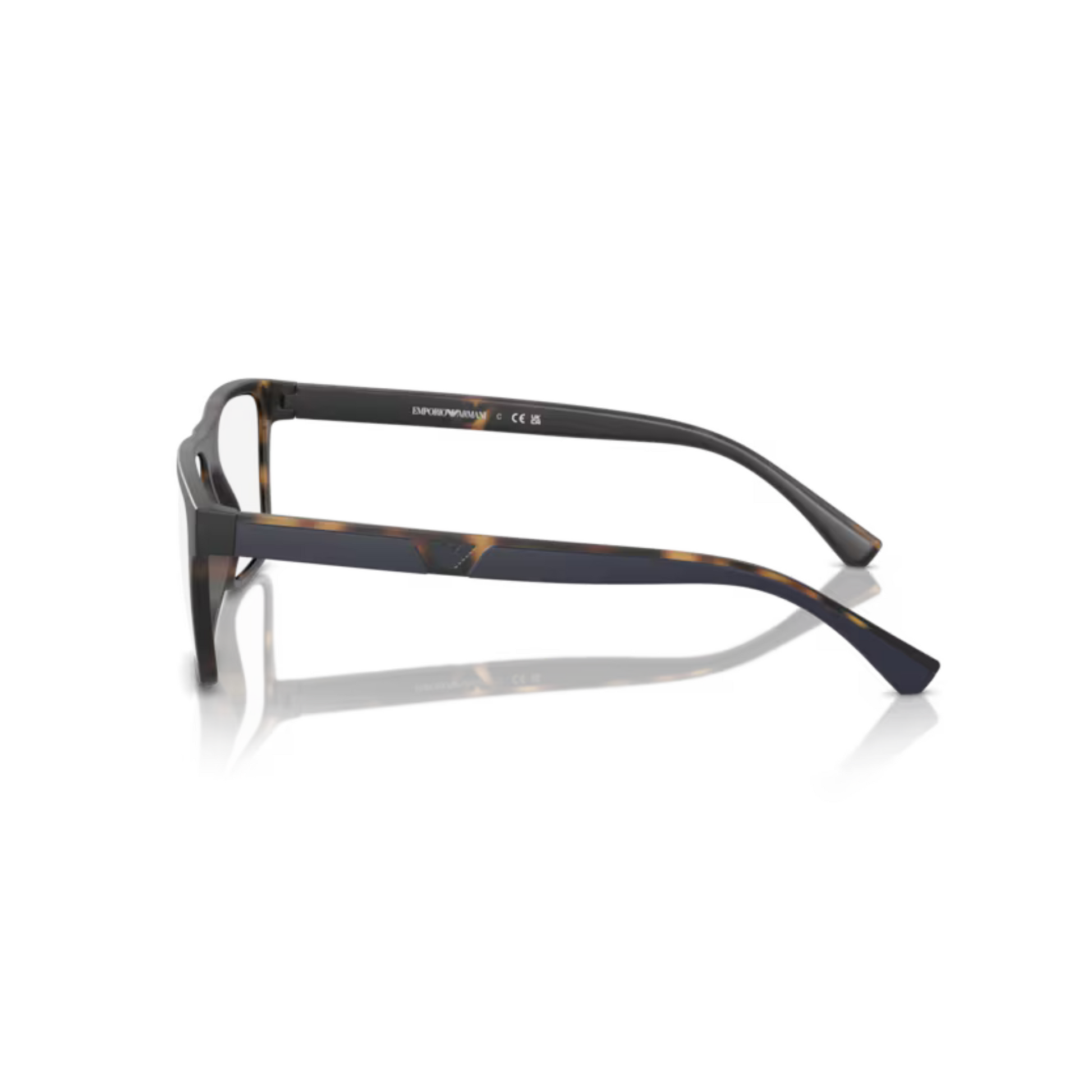 MatteHavana/50891W Emporio Armani EA4115 clip-on rectangle sunglasses