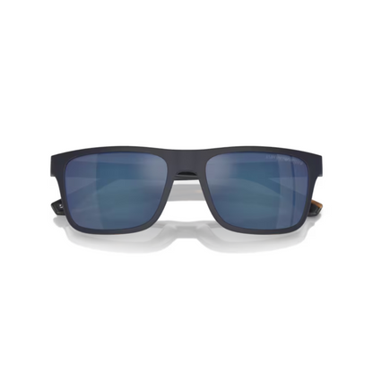 MatteHavana/50891W Emporio Armani EA4115 clip-on rectangle sunglasses
