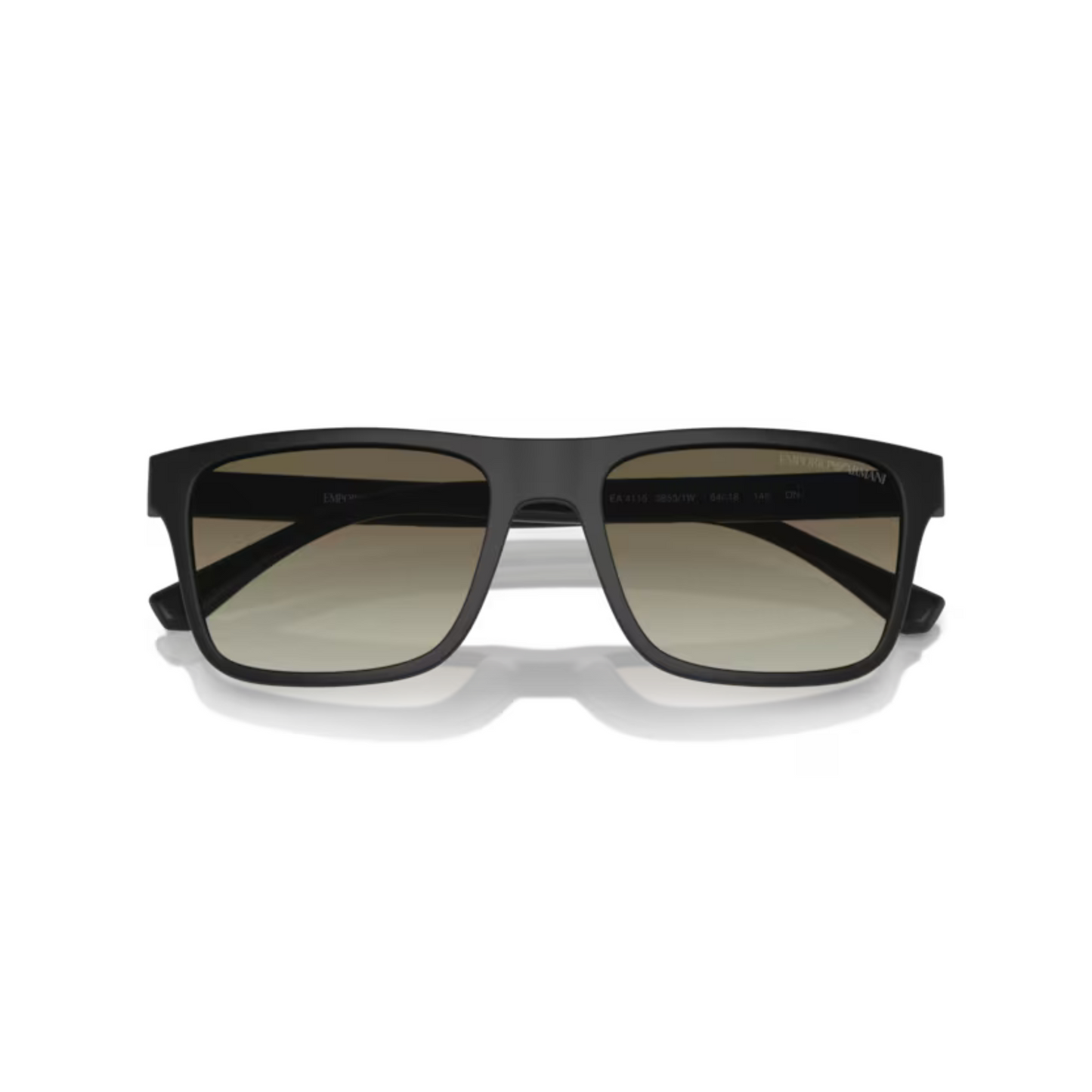 Black/5853 1W Emporio Armani EA4115 clip-on rectangle sunglasses