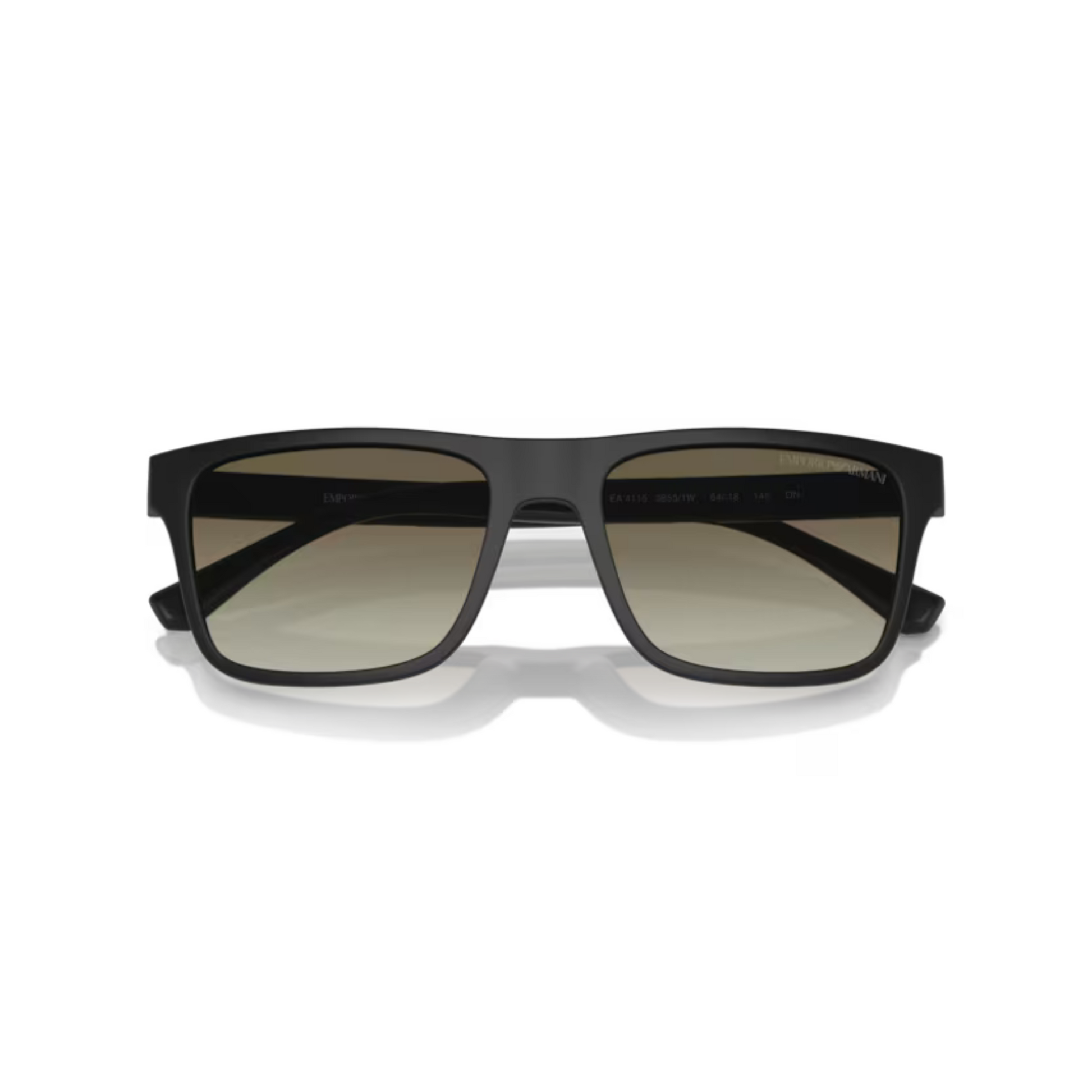 Black/5853 1W Emporio Armani EA4115 clip-on rectangle sunglasses