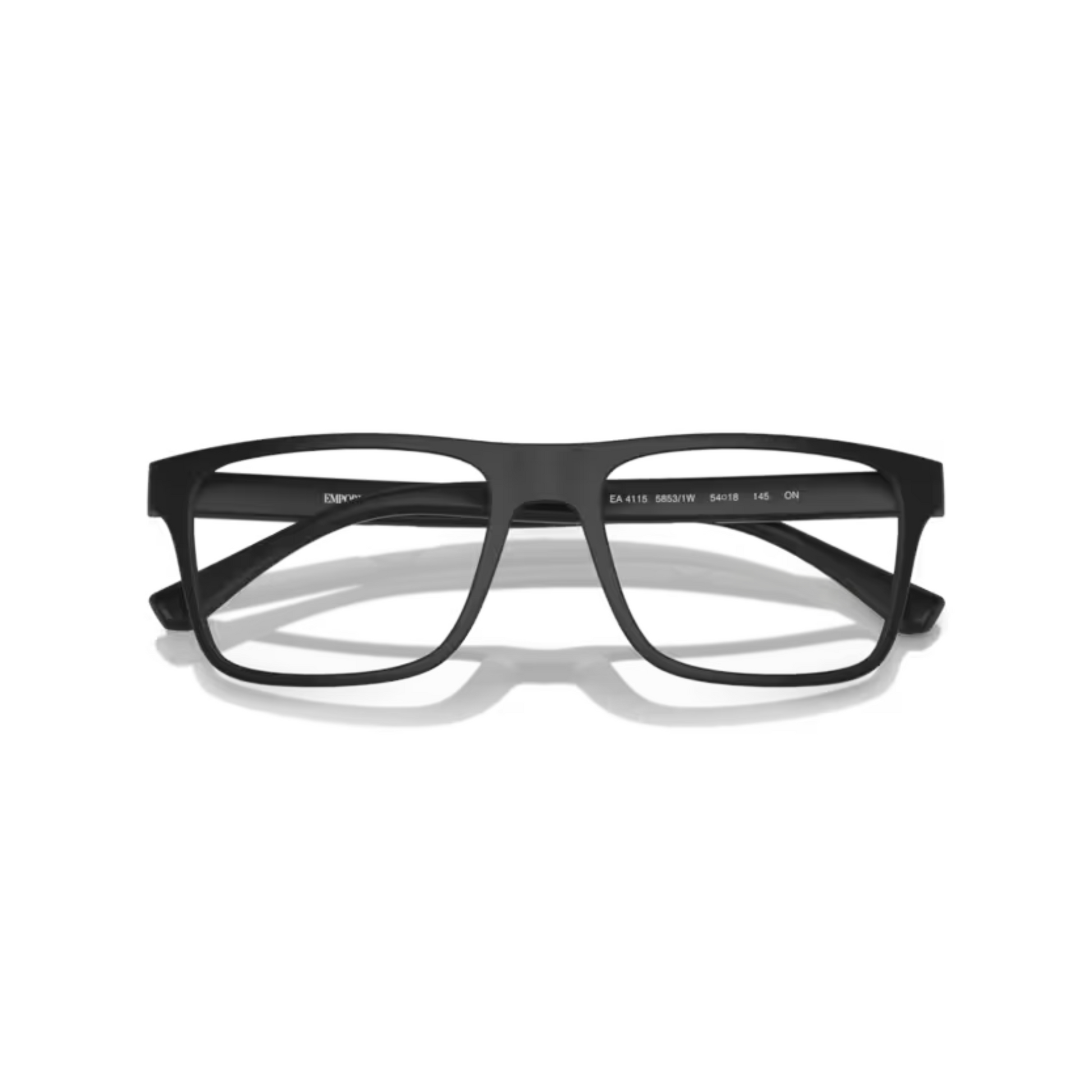 Black/5853 1W Emporio Armani EA4115 clip-on rectangle sunglasses
