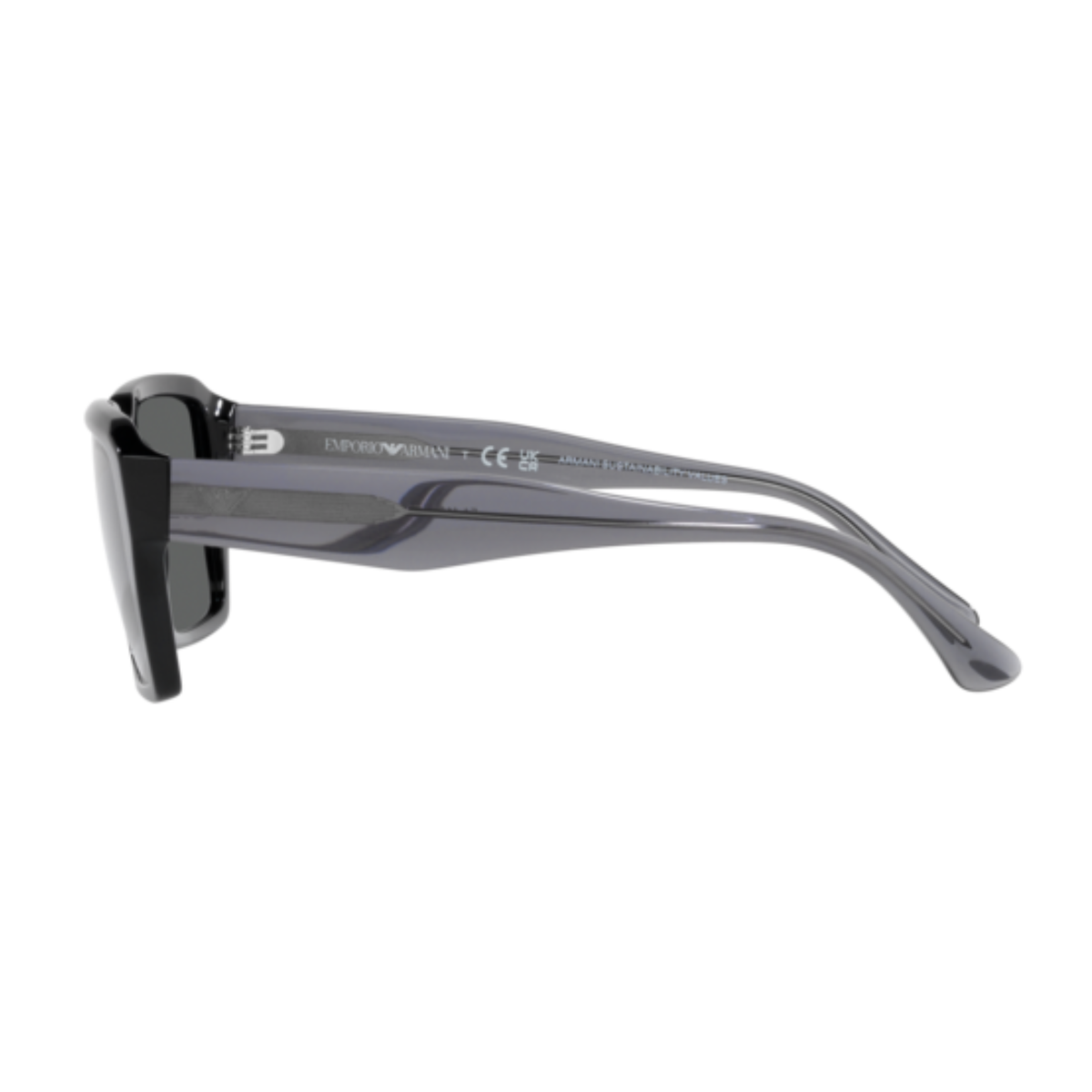 Emporio Armani EA4186 men acetate rectangle sunglasses three quarter view
