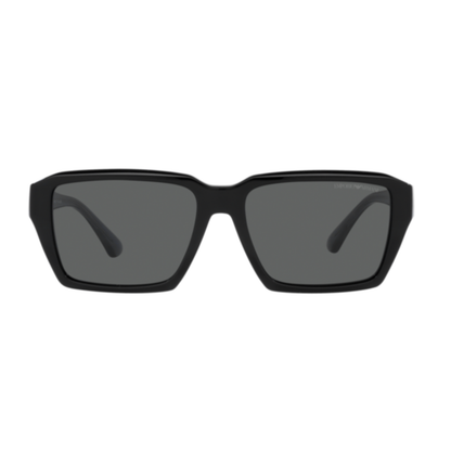 Emporio Armani EA4186 men acetate rectangle sunglasses side profile