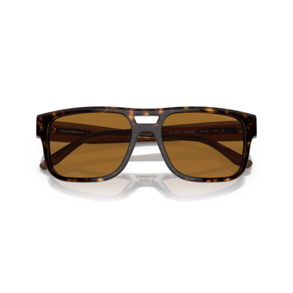 Emporio Armani EA4197 men acetate rectangle polarized sunglasses frame detail