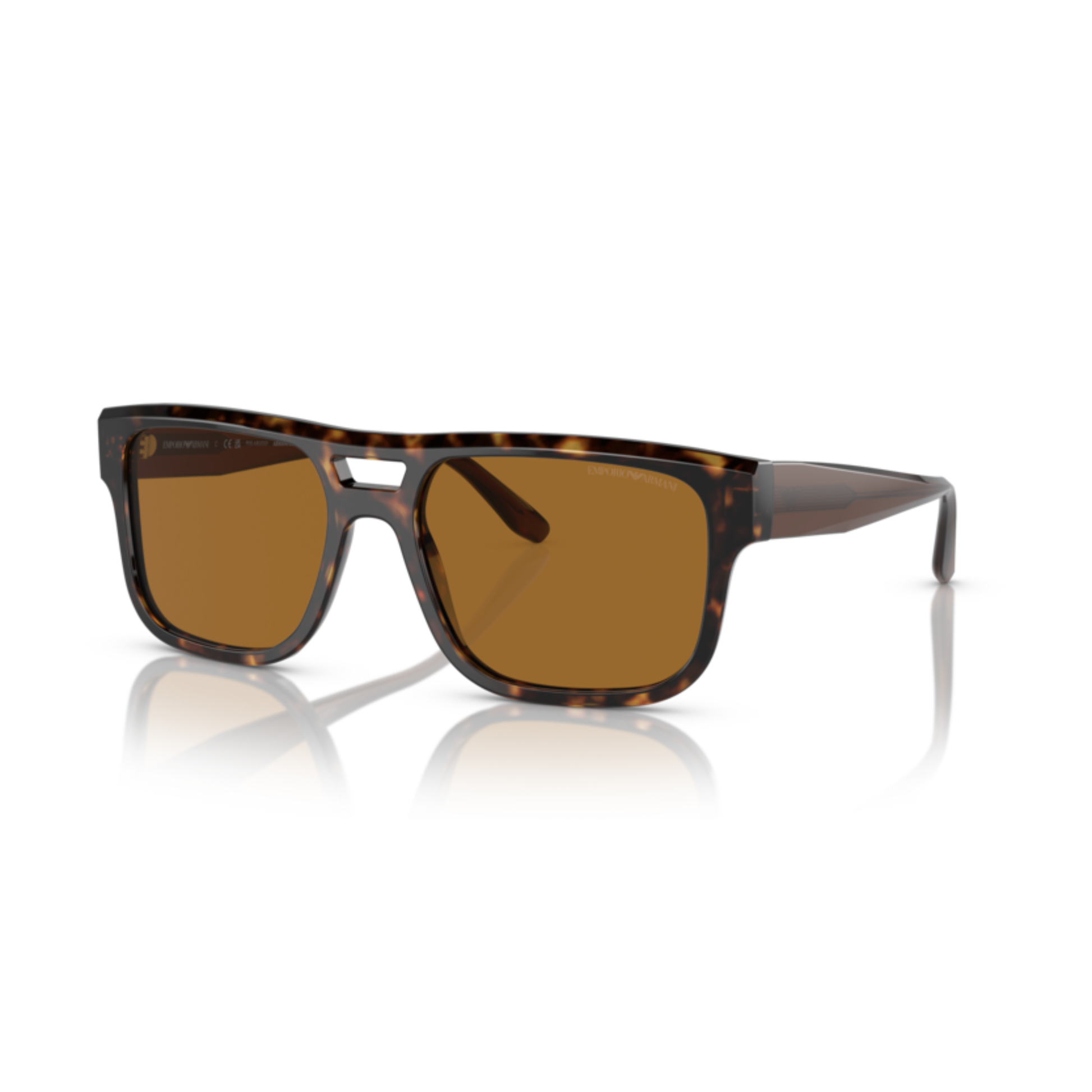 Emporio Armani EA4197 men acetate rectangle polarized sunglasses front view