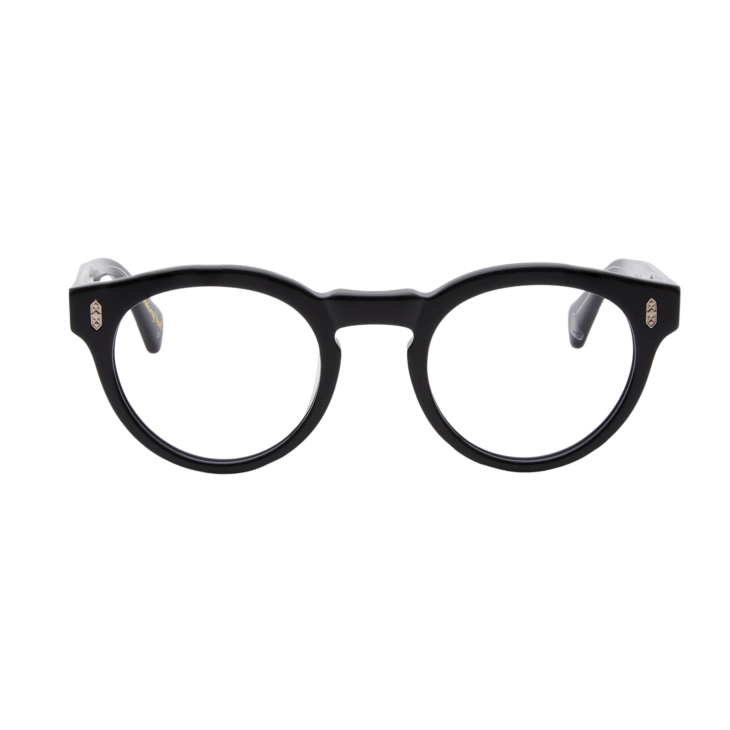 EnmeiBlackCrystal Enmei FR Shisen Fox acetate round eyeglass frame unisex