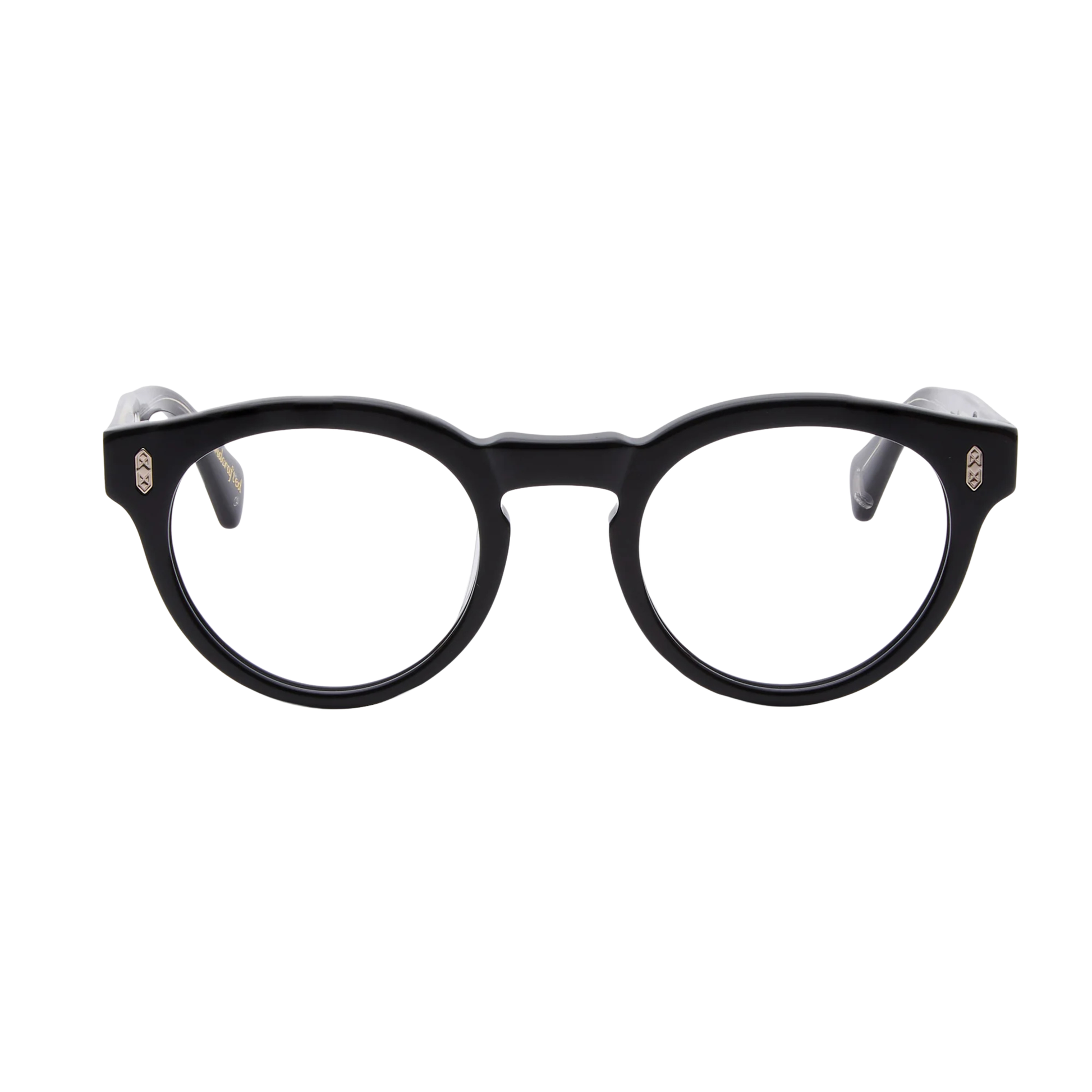 EnmeiBlackCrystal Enmei FR Shisen Fox acetate round eyeglass frame unisex