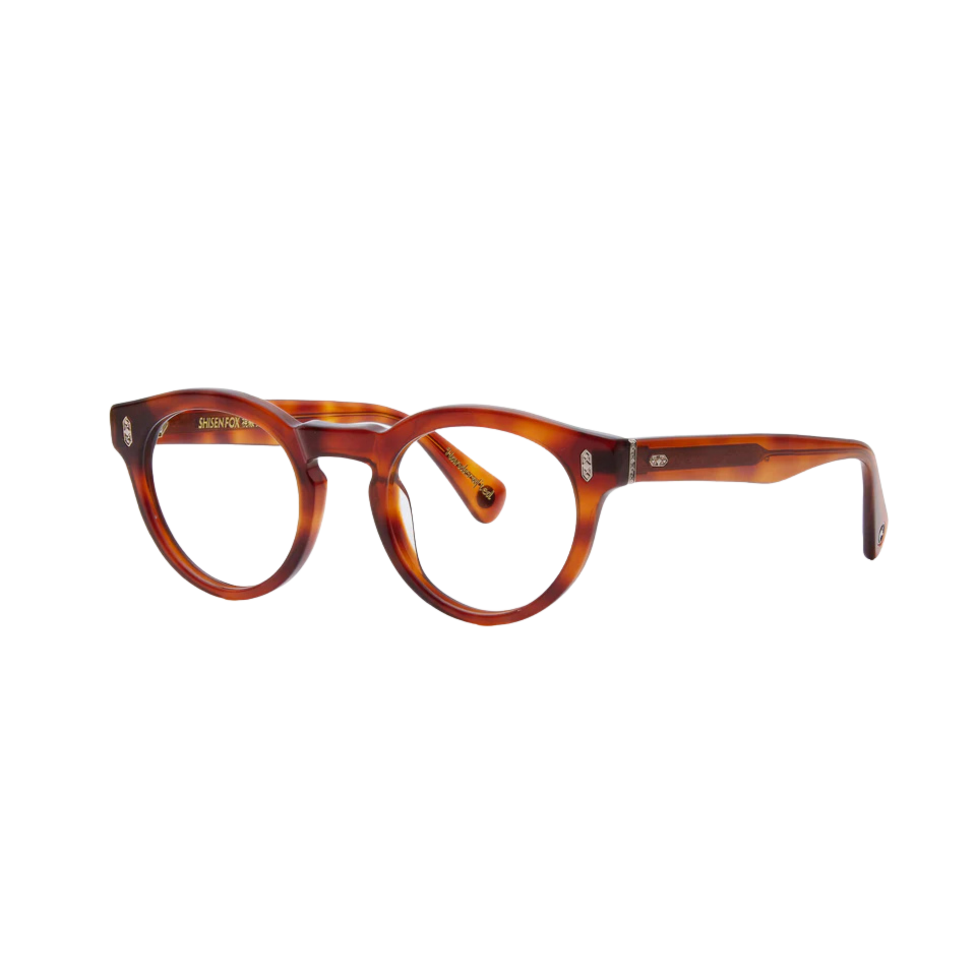 EnmeiHavanaBrown Enmei FR Shisen Fox acetate round eyeglass frame unisex