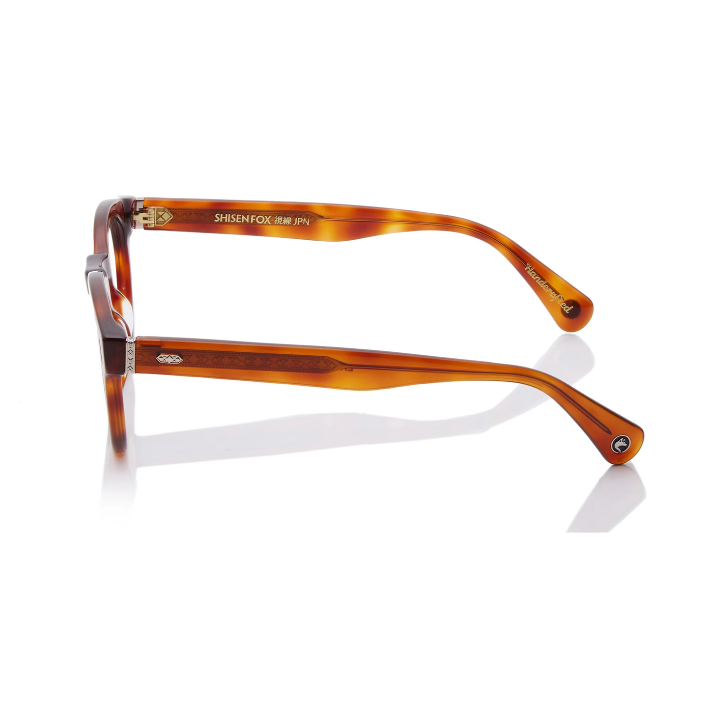 EnmeiHavanaBrown Enmei FR Shisen Fox acetate round eyeglass frame unisex