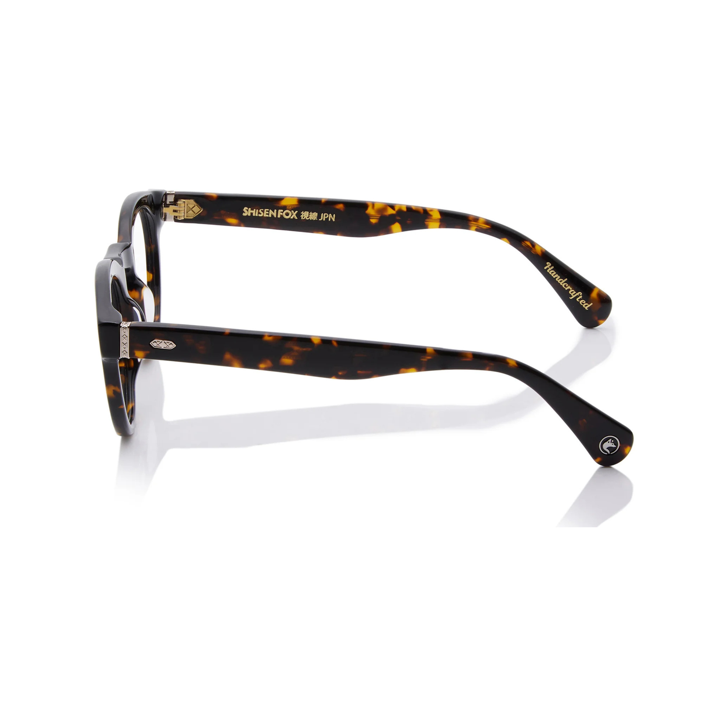 EnmeiDarkHavanaBrown Enmei FR Shisen Fox acetate round eyeglass frame unisex