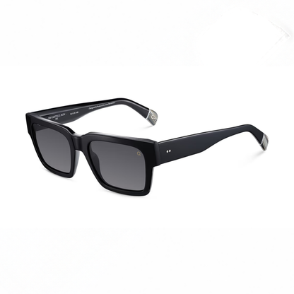 Etnia Barcelona ESCAST 54S BK unisex square sunglasses front view in matte black acetate
