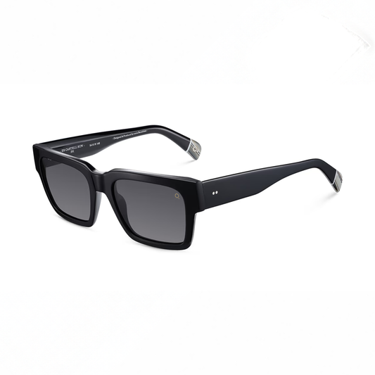 Etnia Barcelona ESCAST 54S BK unisex square sunglasses front view in matte black acetate