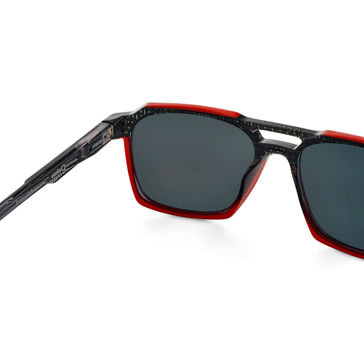 Etnia Barcelona FERMIN 56S BKRD mens acetate rectangular sunglasses three quarter angle