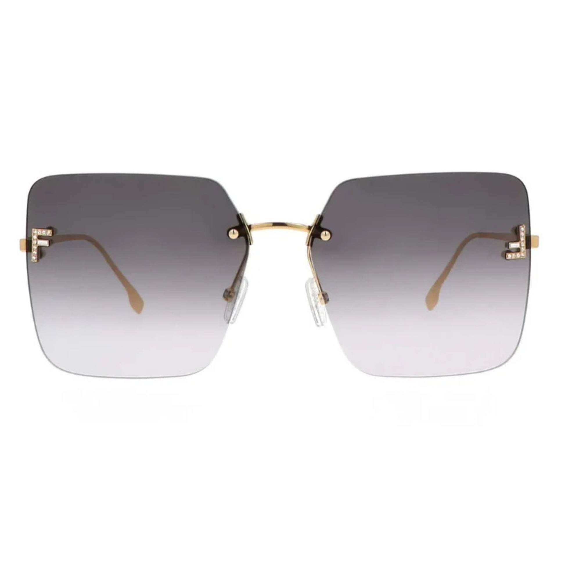 Fendi FE4082US women's geometric square sunglasses with luxury metal frame and premium designer styling