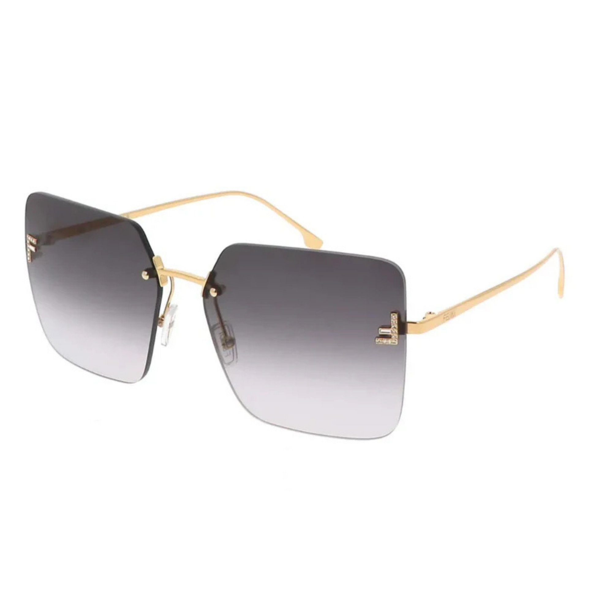 Fendi FE4082US women's geometric square sunglasses with luxury metal frame and premium designer styling