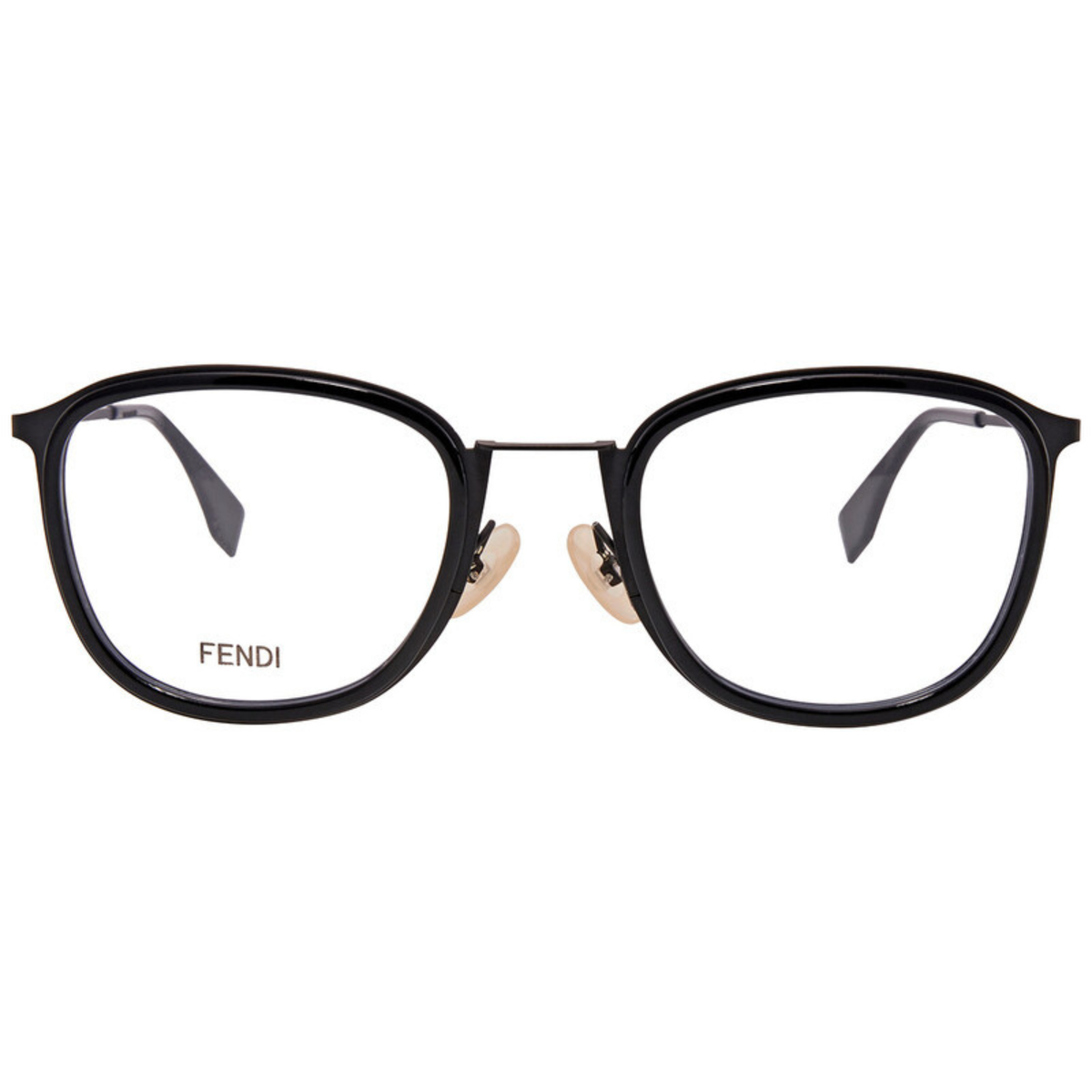 Fendi FF M0024 unisex metal square optical frame side temple view