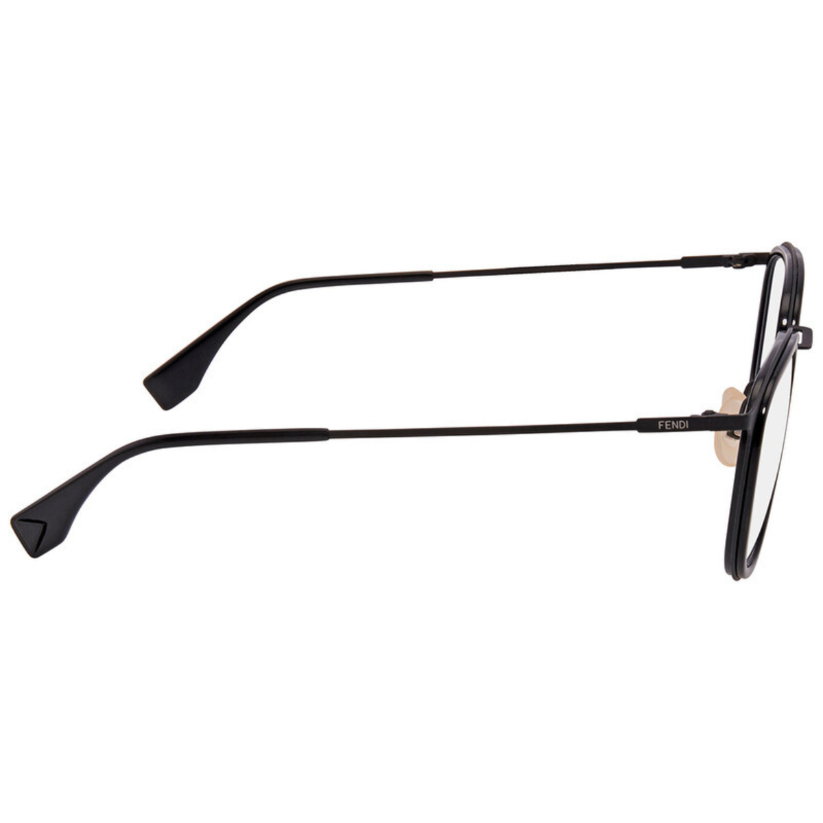Fendi FF M0024 unisex metal square optical frame three quarter view