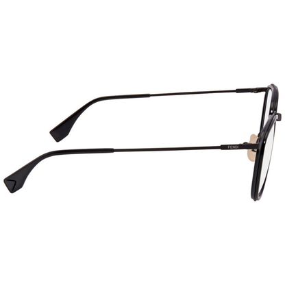 Fendi FF M0024 unisex metal square optical frame three quarter view
