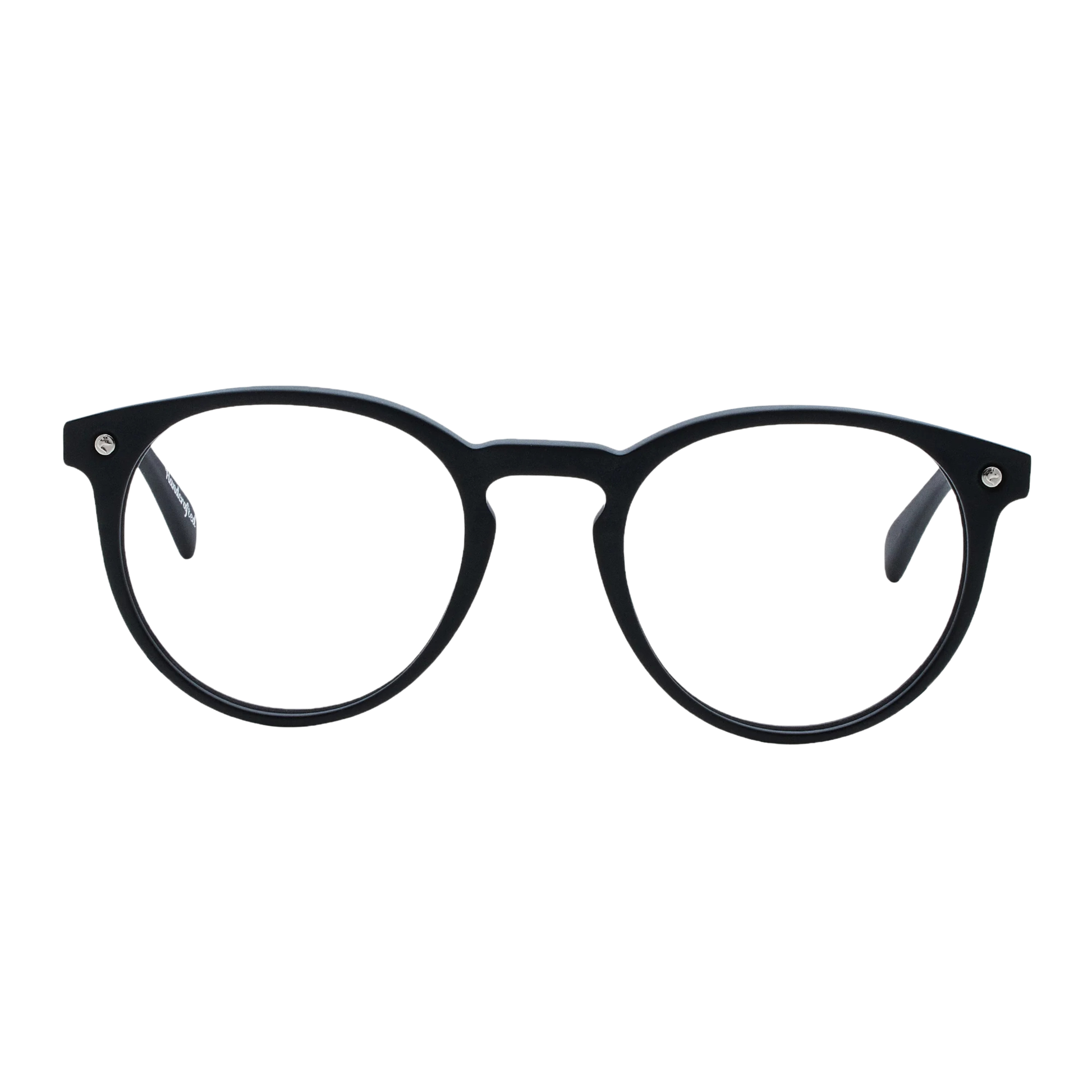 FukuiMatteBlack Fukui FR Shisen Fox acetate round eyeglass frame unisex